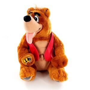 Vintage 1998 Nanco Honey Bear w/ Bee & Honey 9" Plush Stuffed Animal Red Vest